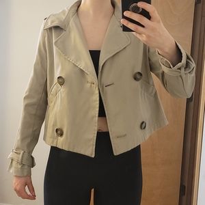 Shinestar taupe cropped jacket. Size Medium